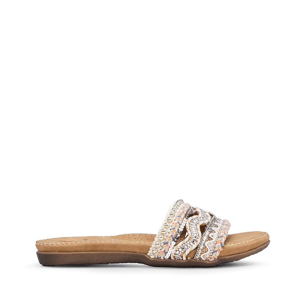 Chinelo Casual Mulher Bege