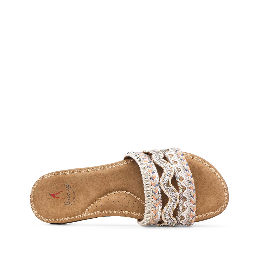 Chinelo Casual Mulher Bege