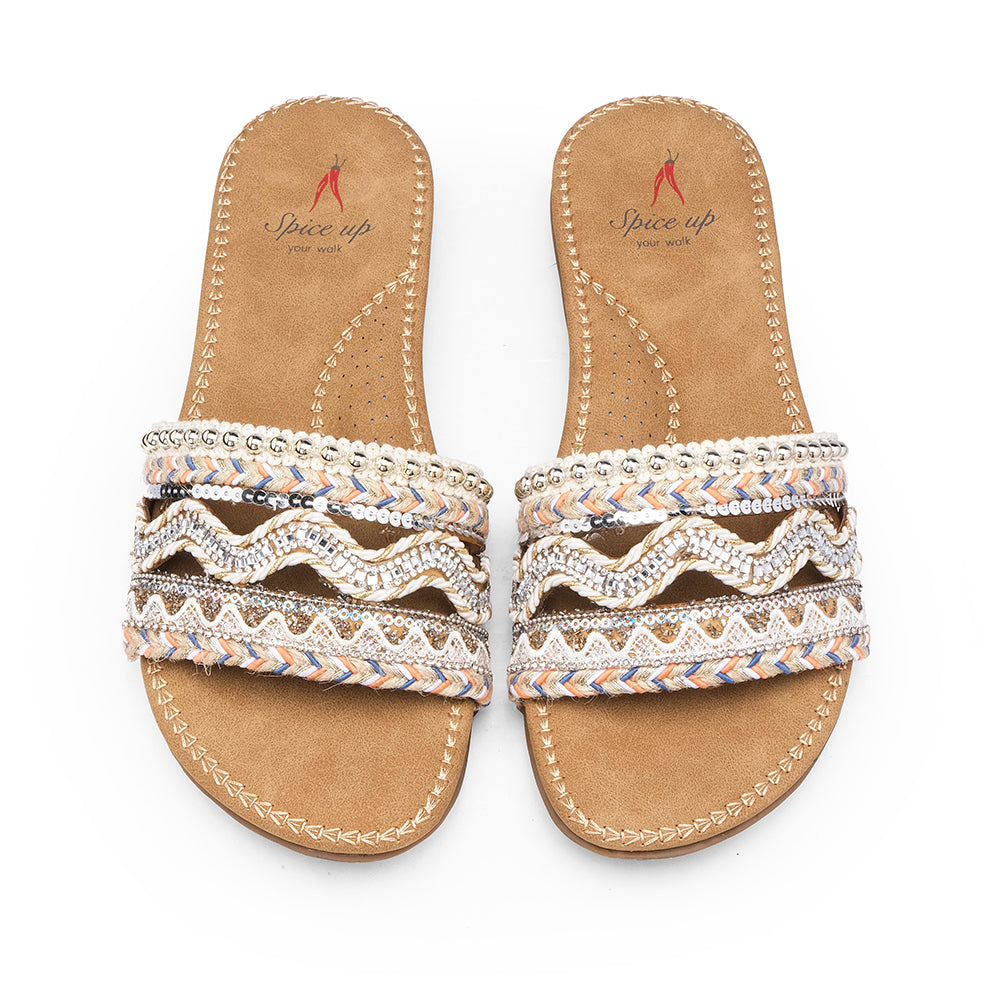 Chinelo Casual Mulher Bege