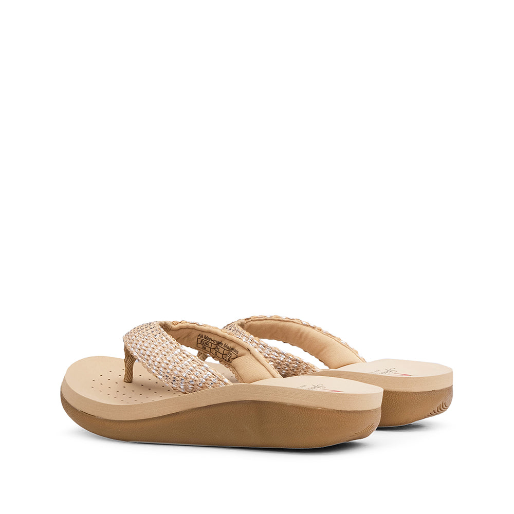 Chinelo Casual Mulher Bege