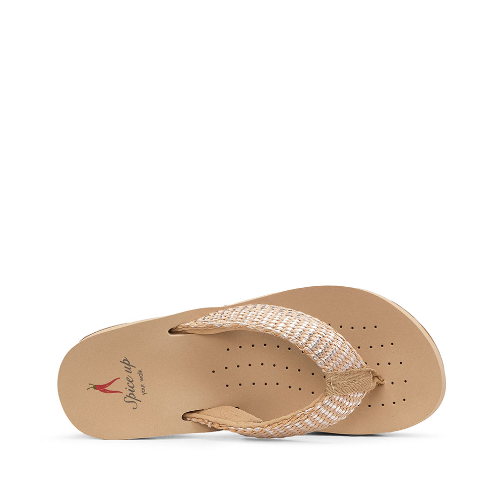 Chinelo Casual Mulher Bege