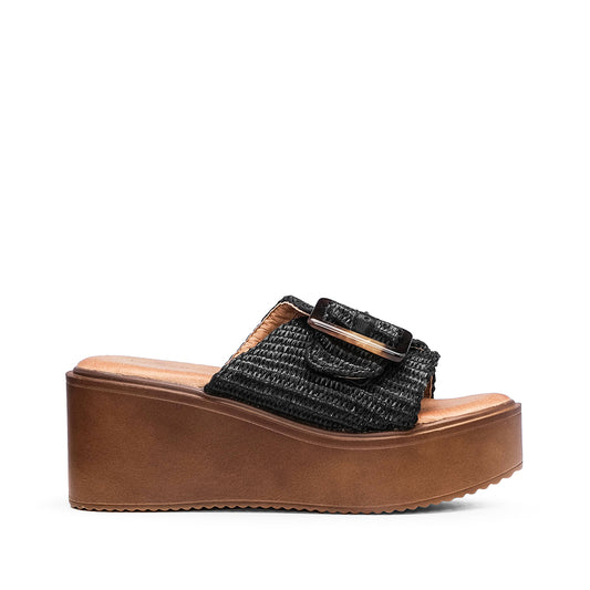 Chinelo Salto Médio Mulher Preto