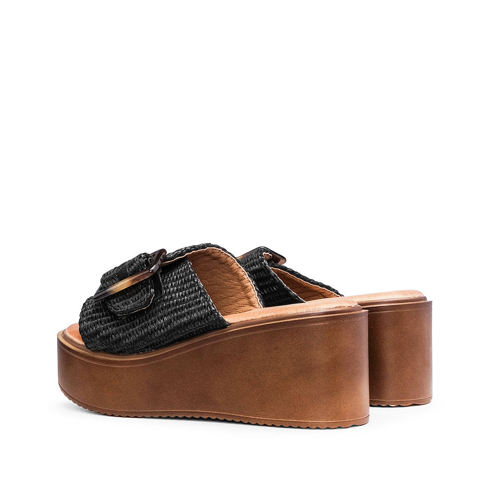 Chinelo Salto Médio Mulher Preto
