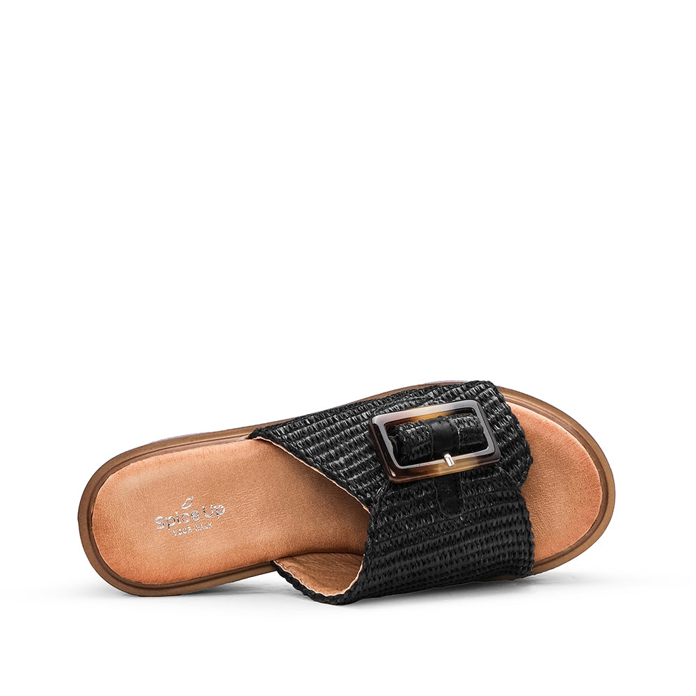 Chinelo Salto Médio Mulher Preto
