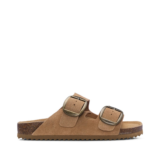 Chinelo Casual Mulher Com Fivela Camel