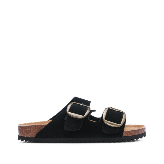 Chinelo Casual Mulher Com Fivela Preto