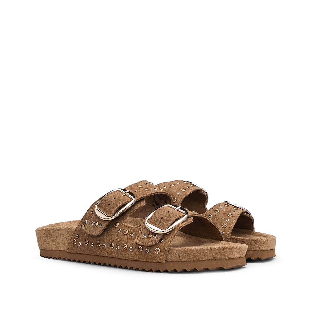 Chinelo Casual Mulher Camel