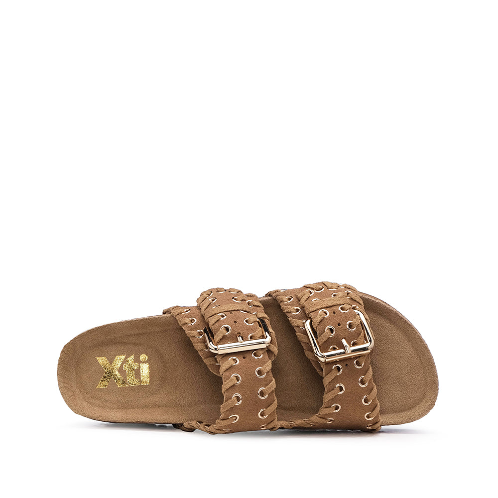 Chinelo Casual Mulher Camel