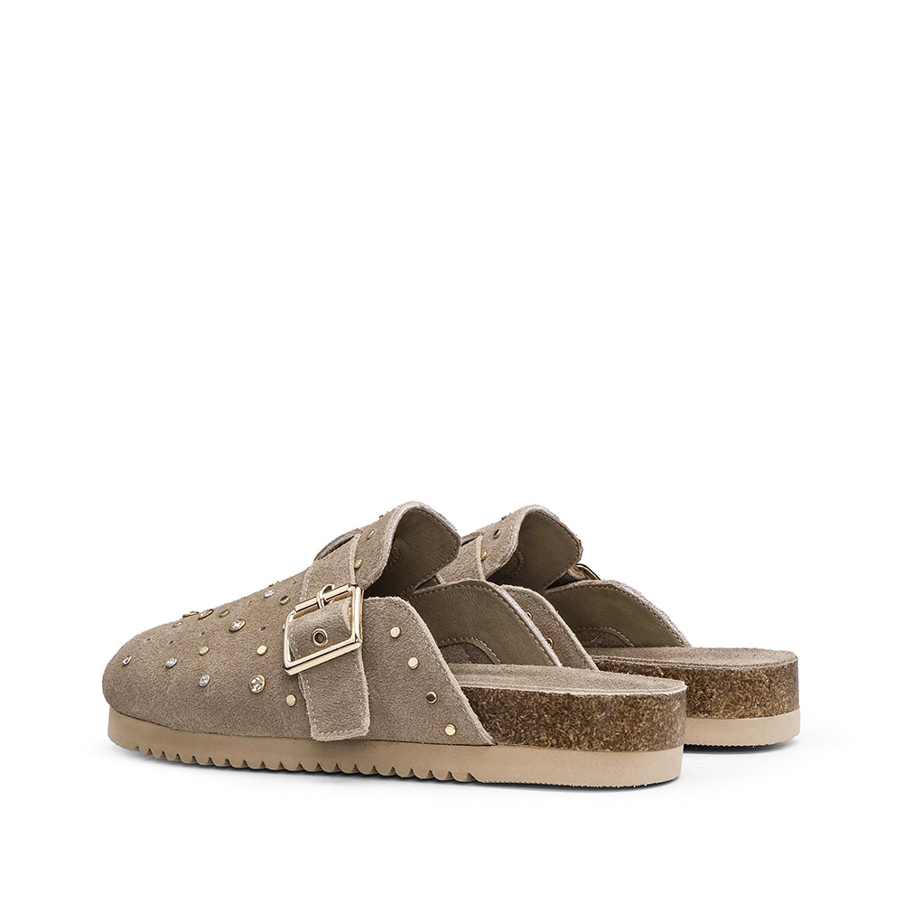 Soca Salto Raso Mulher Taupe