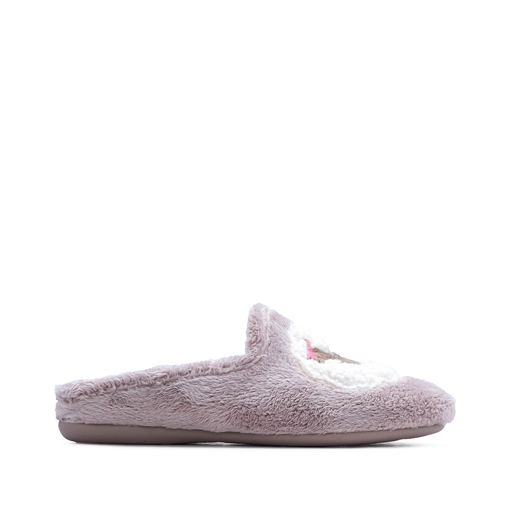 Chinelo Homewear Mulher Têxtil Taupe