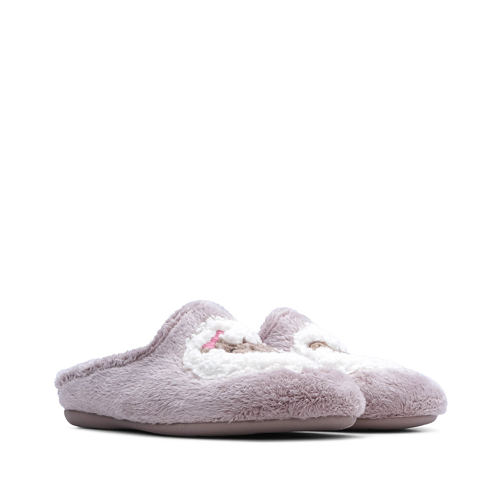 Chinelo Homewear Mulher Têxtil Taupe