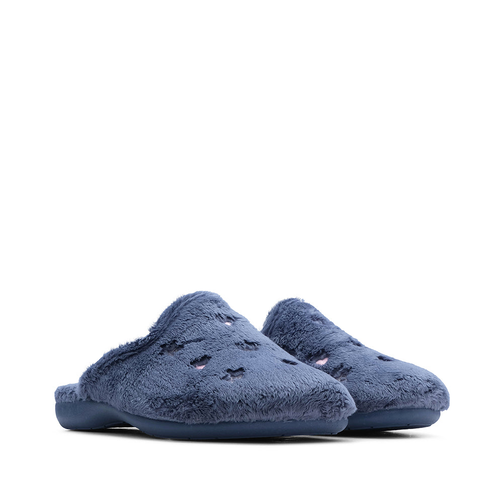Chinelo Homewear Mulher Têxtil Azul
