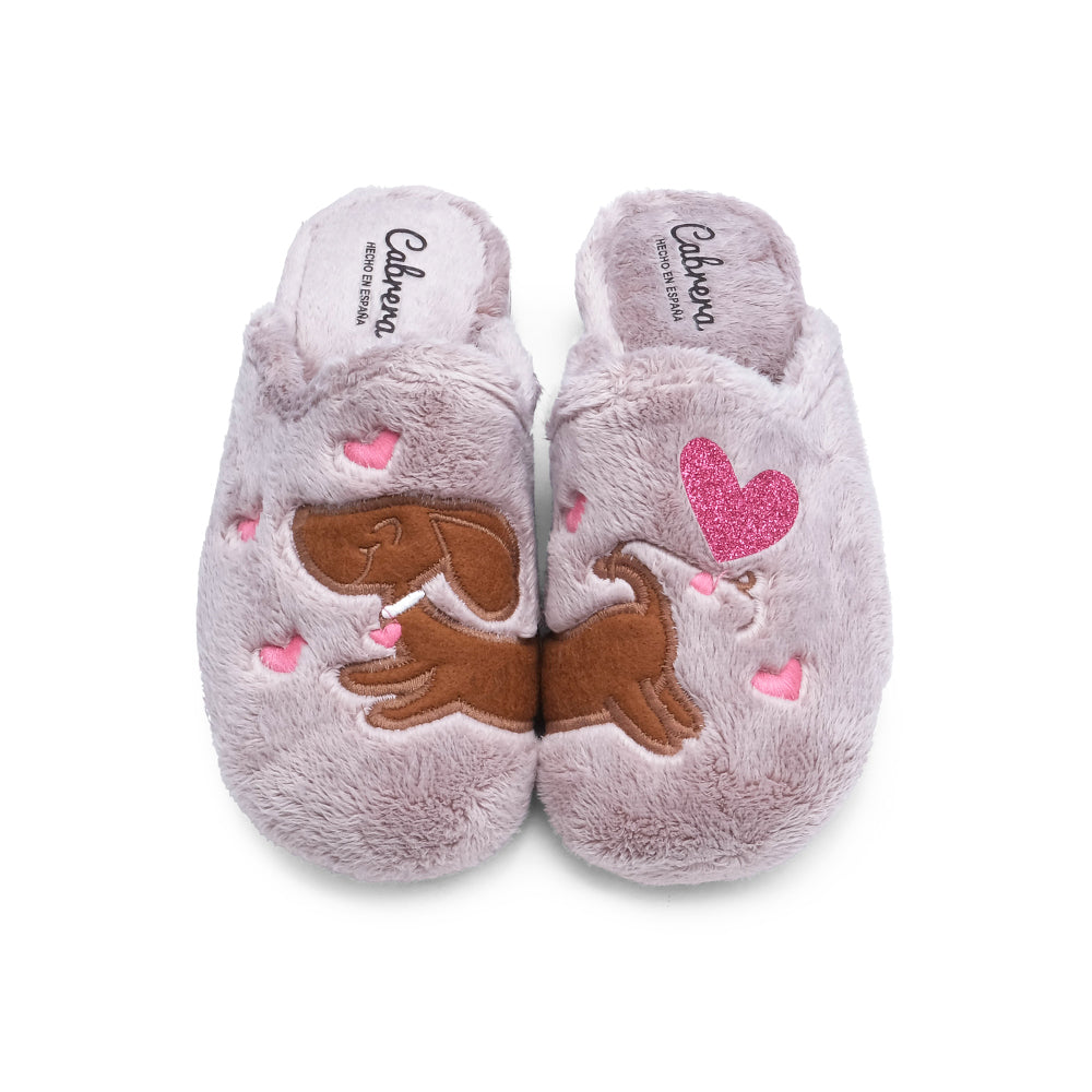Chinelo Homewear Mulher Têxtil Taupe