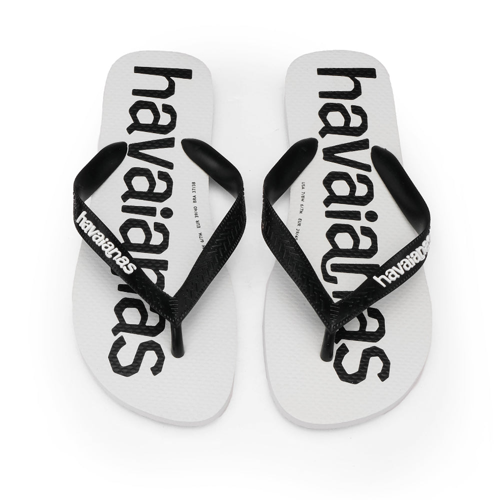 Chinelo Praia Mulher Branco E Preto