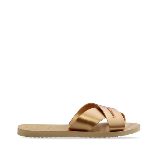 Chinelo Praia Mulher Dourado
