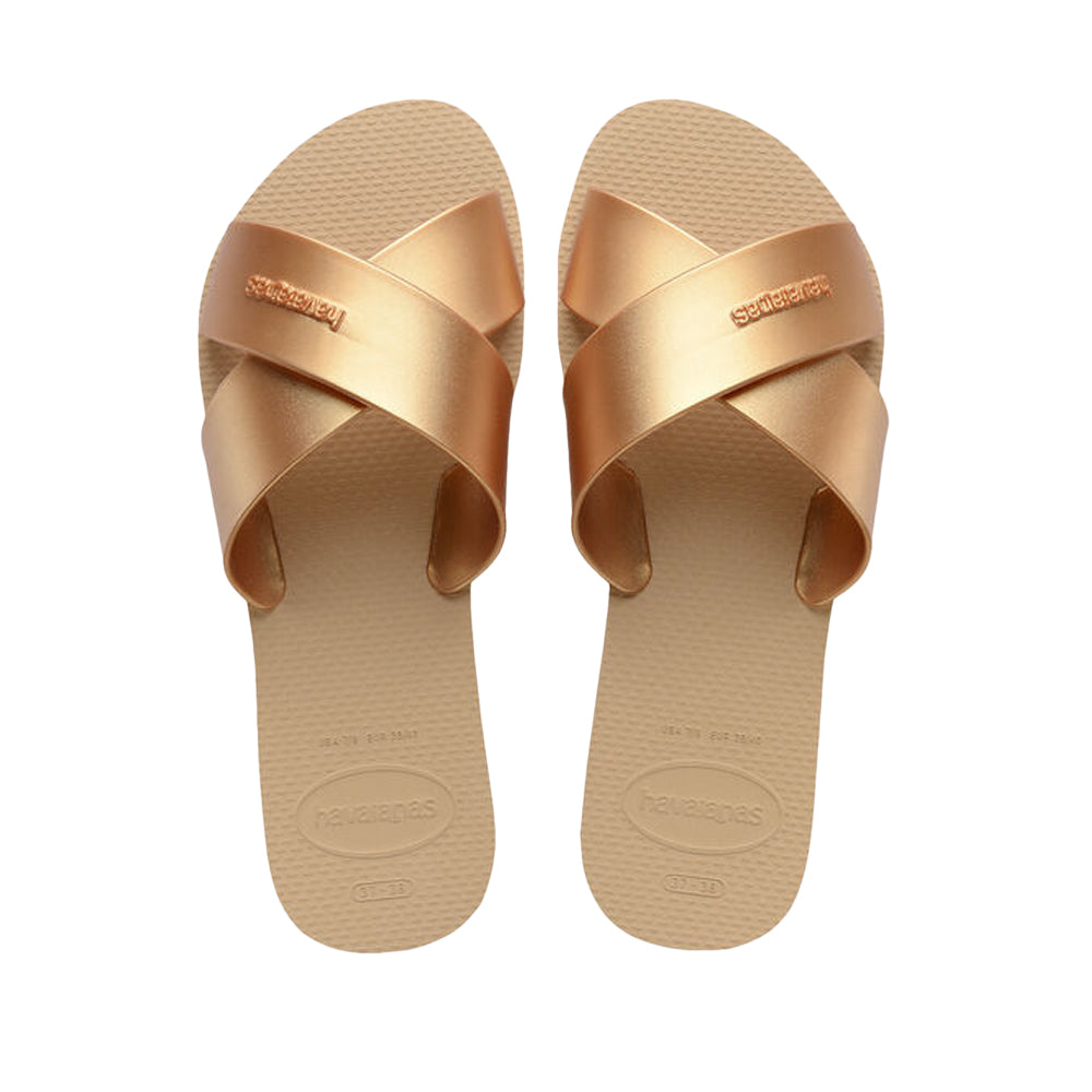 Chinelo Praia Mulher Dourado