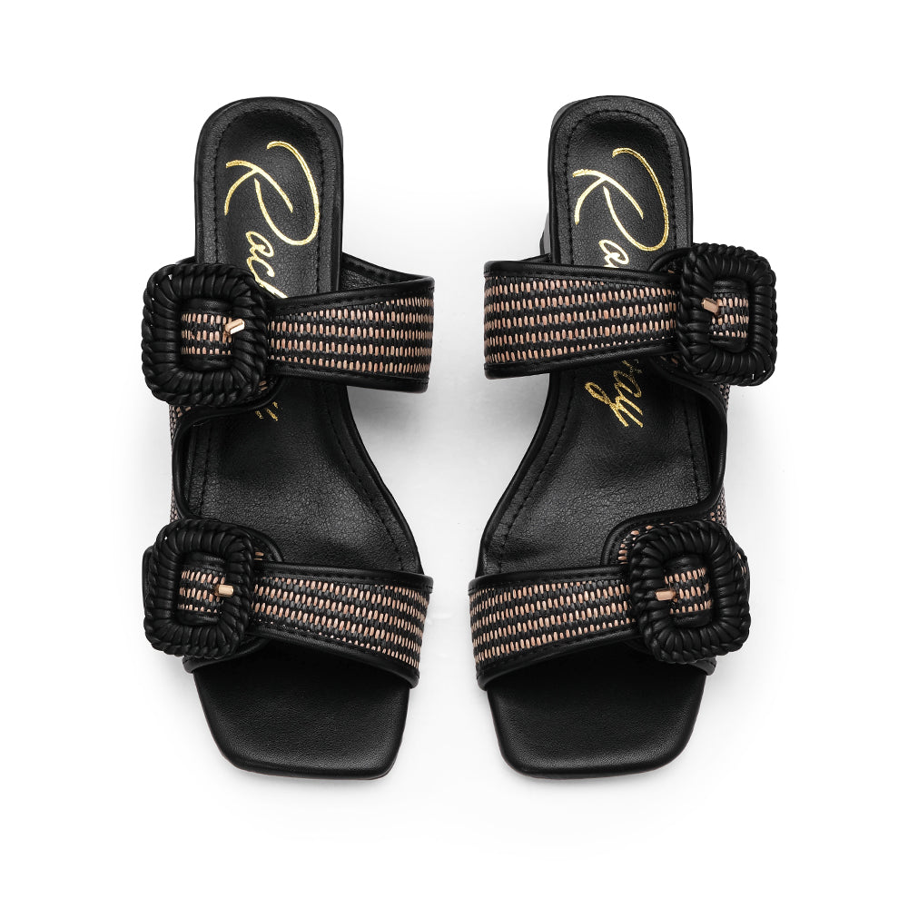 Chinelo Salto Alto Mulher Preto