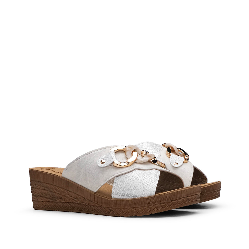 Chinelo Salto Cunha Mulher Branco