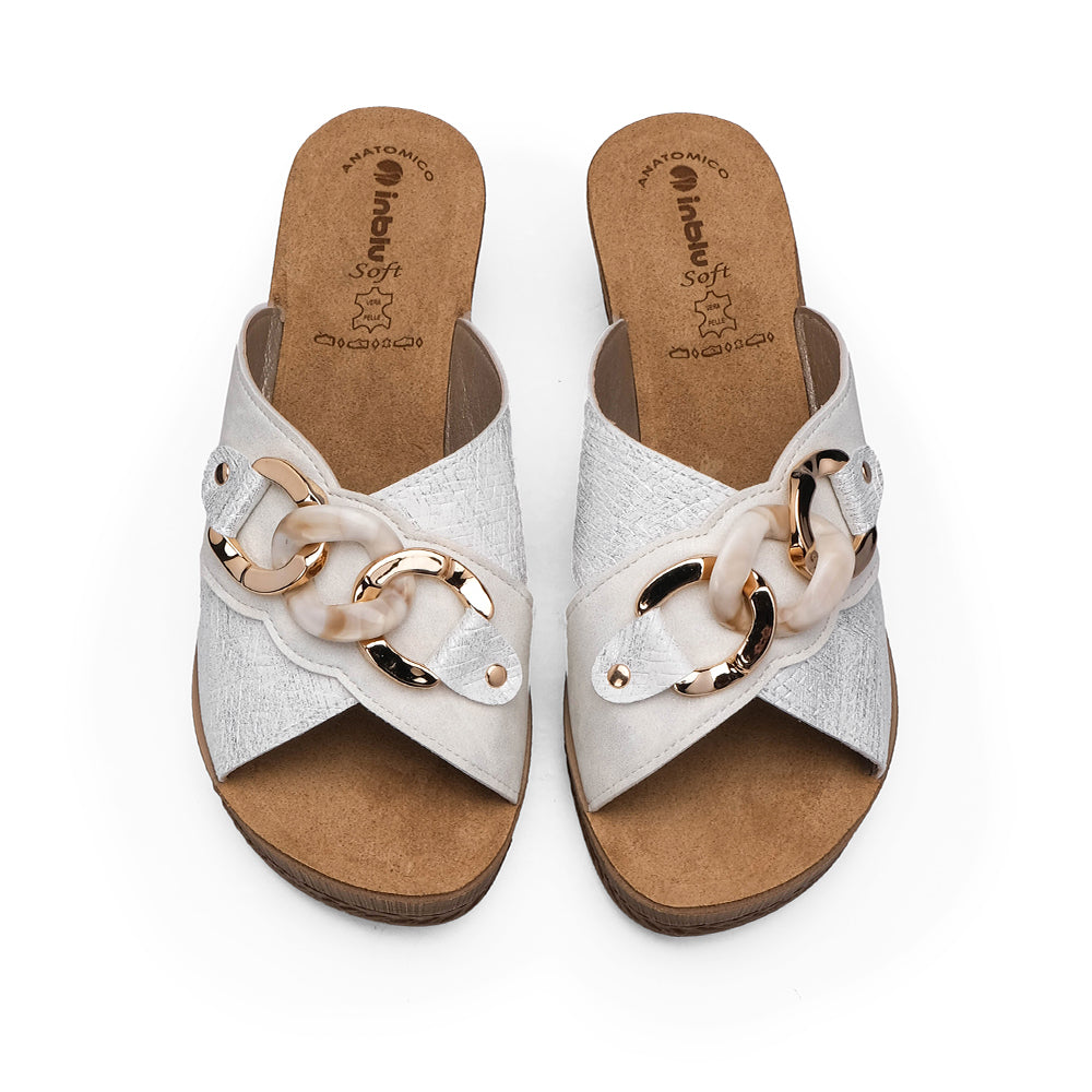 Chinelo Salto Cunha Mulher Branco