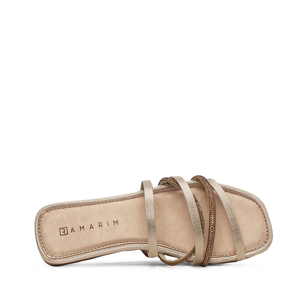 Chinelo Casual Mulher Metalizado Dourado