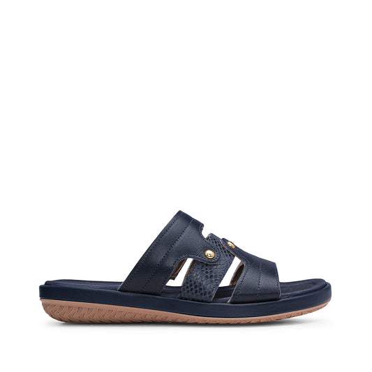 Chinelo Conforto Mulher Pele Azul Marinho