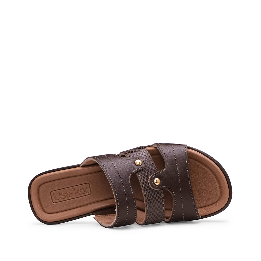 Chinelo Conforto Mulher Pele Castanho
