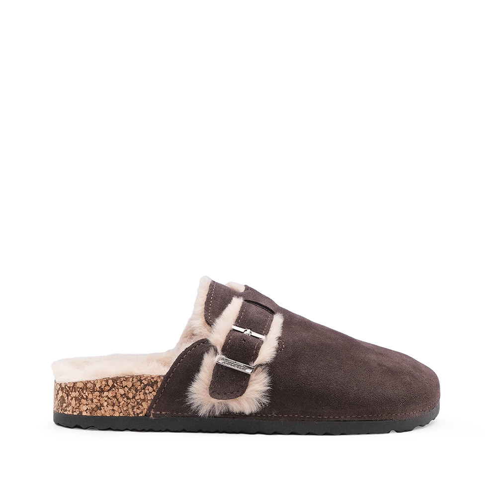 Chinelo Casual Mulher Camurça Castanho