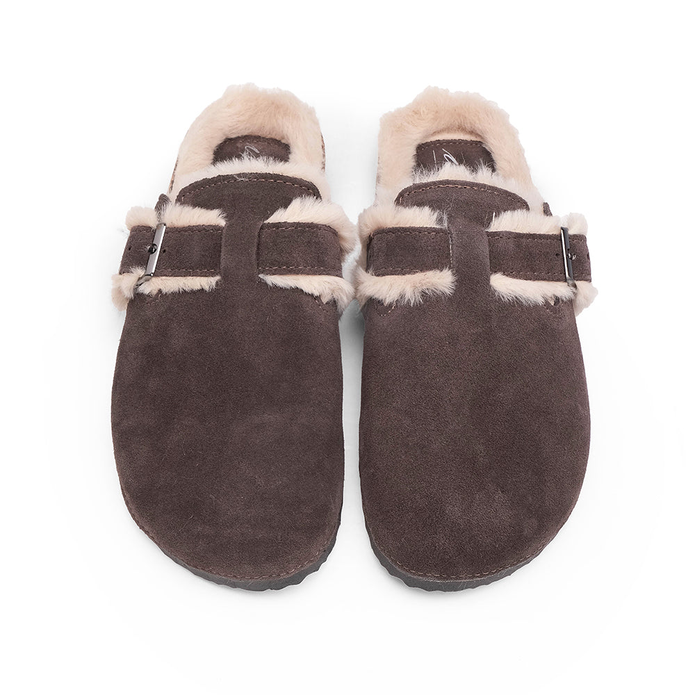 Chinelo Casual Mulher Camurça Castanho
