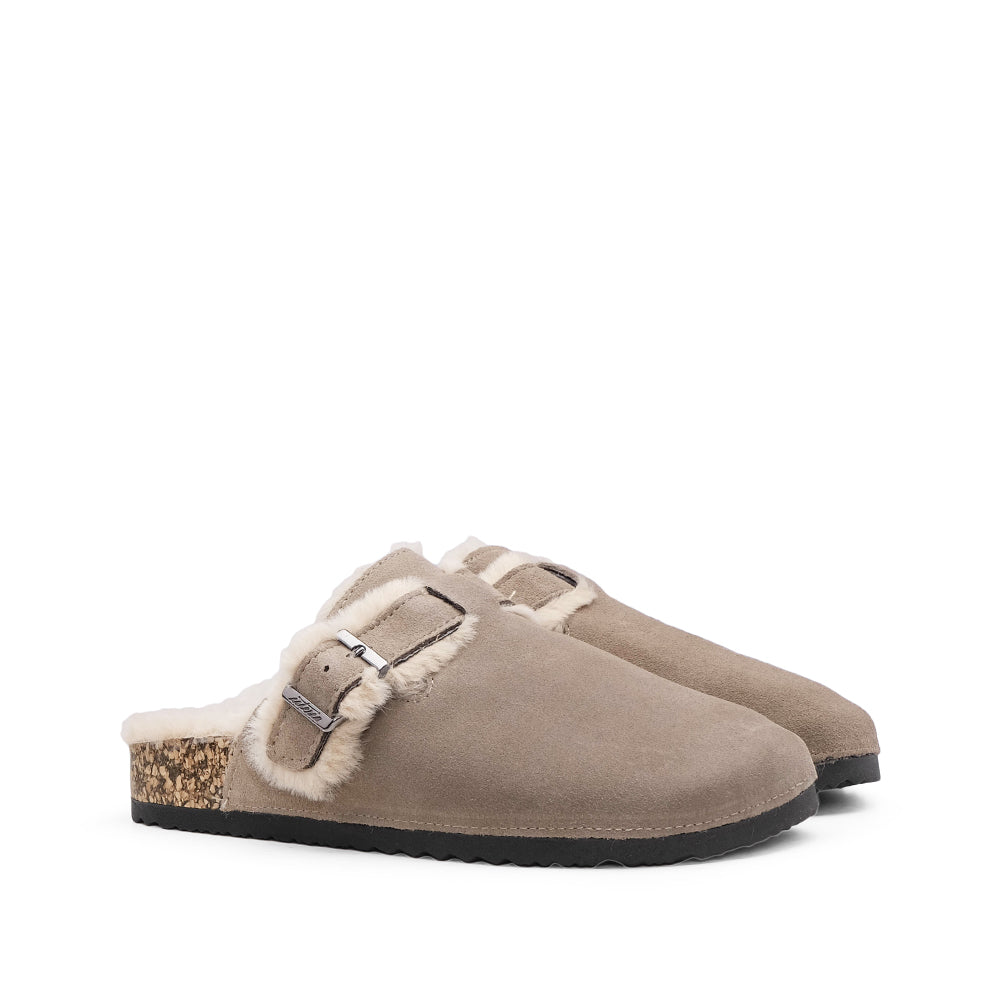 Chinelo Casual Mulher Camurça Taupe