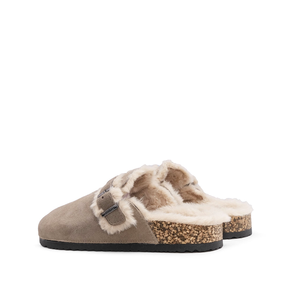 Chinelo Casual Mulher Camurça Taupe