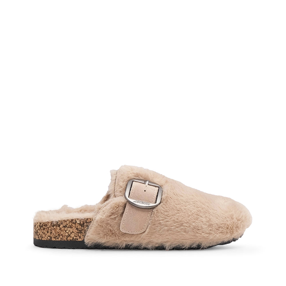 Chinelo Casual Mulher Camurça Bege