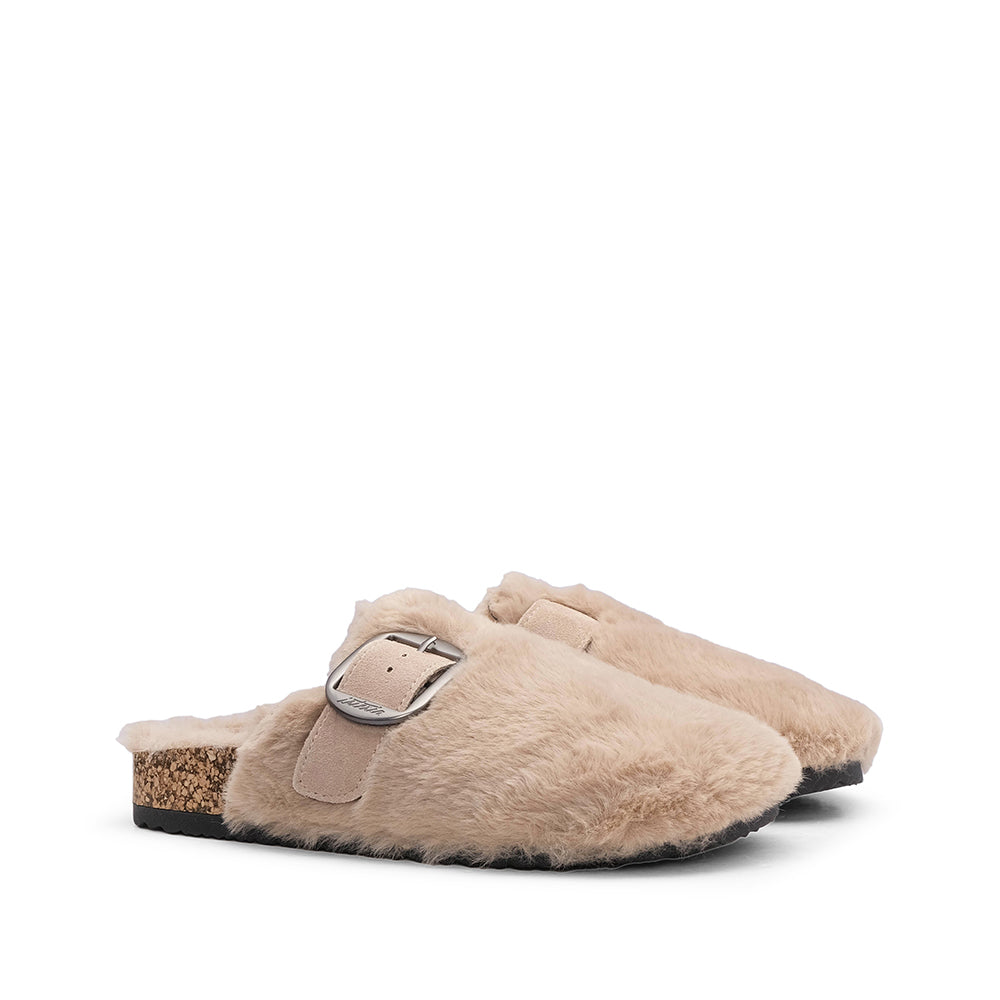 Chinelo Casual Mulher Camurça Bege