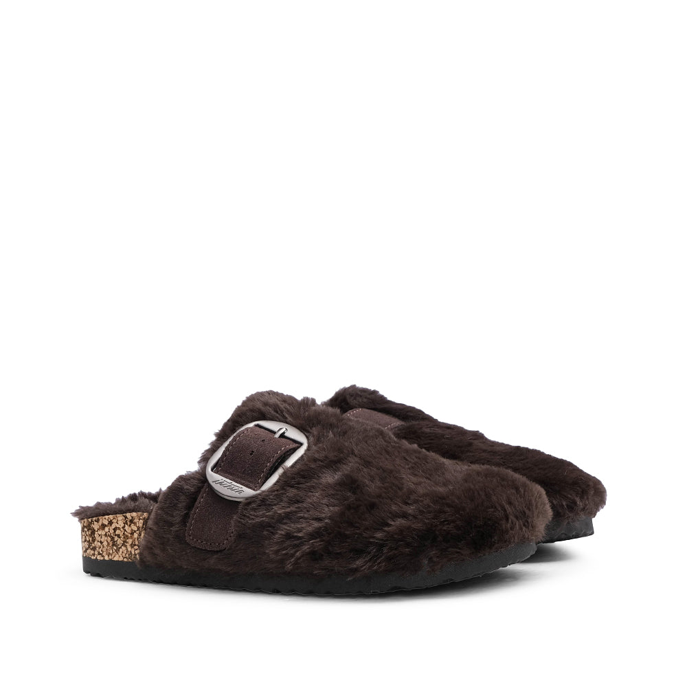 Chinelo Casual Mulher Camurça Castanho