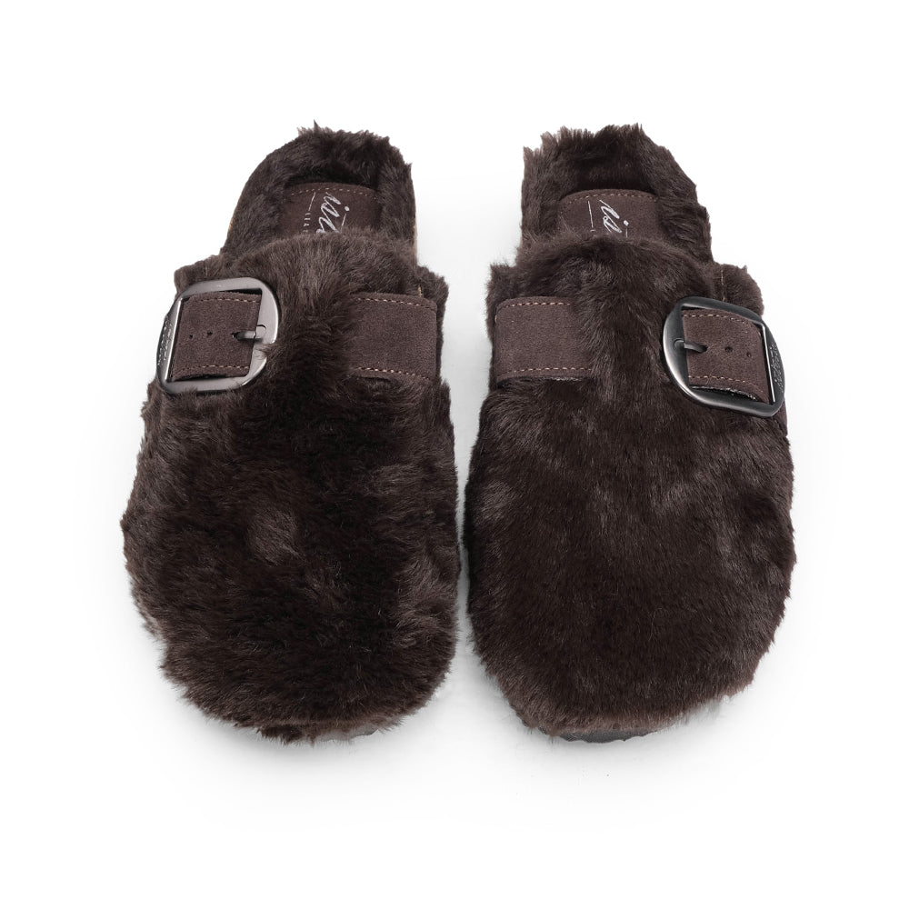 Chinelo Casual Mulher Camurça Castanho
