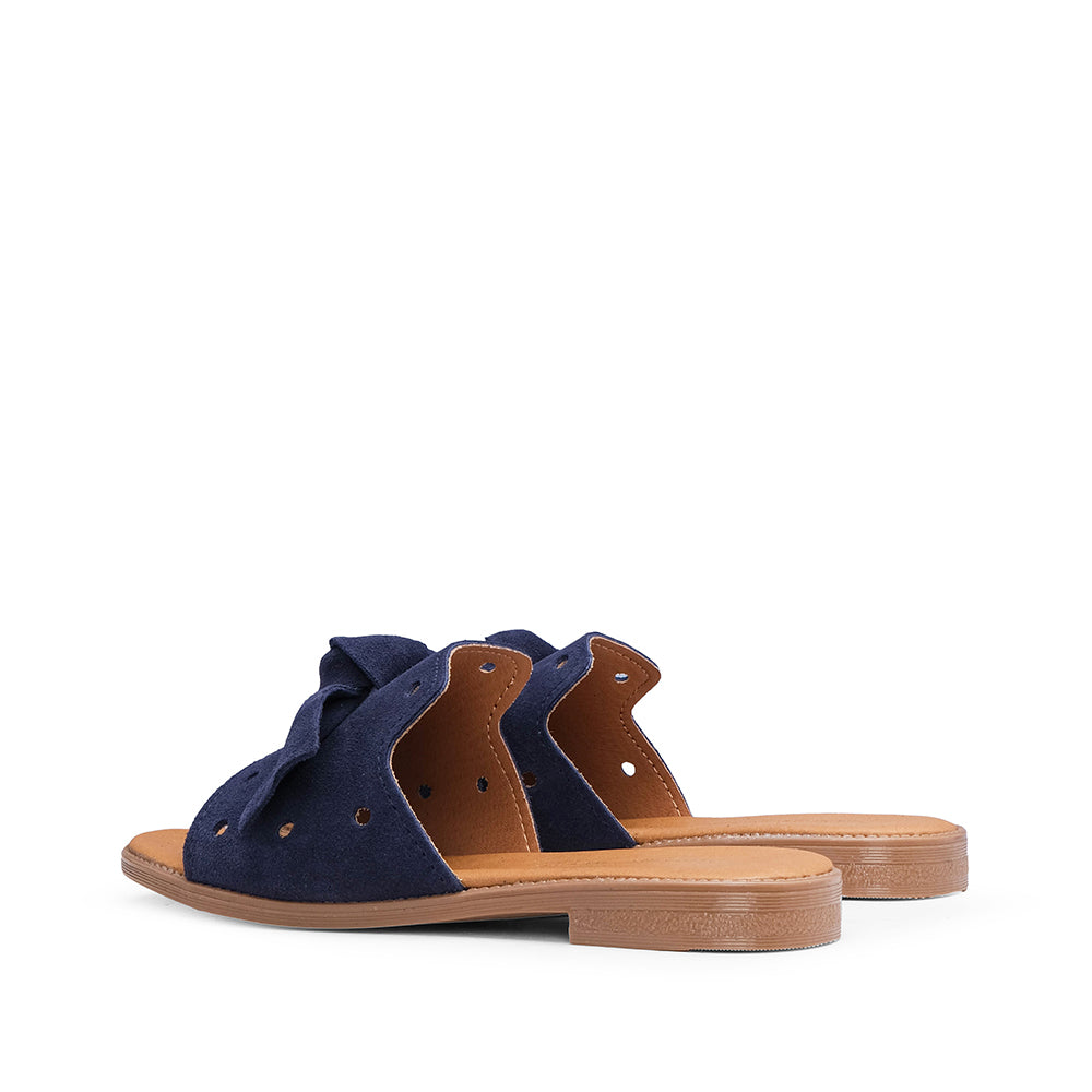 Chinelo Casual Mulher Camurça Azul