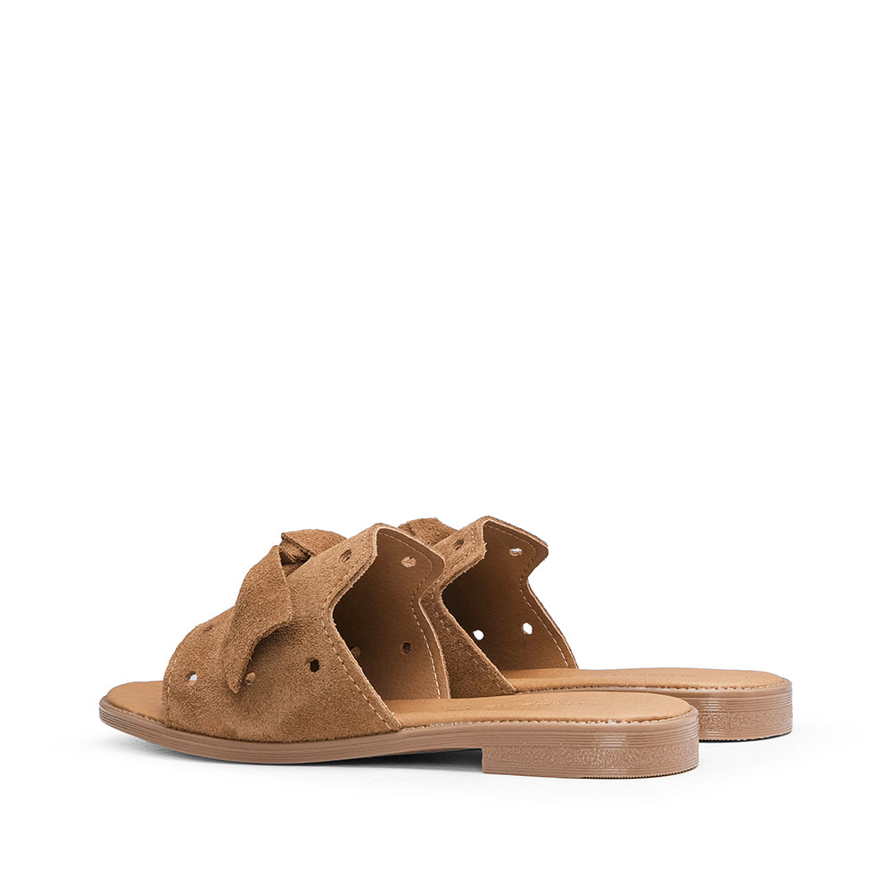 Chinelo Casual Mulher Camurça Camel