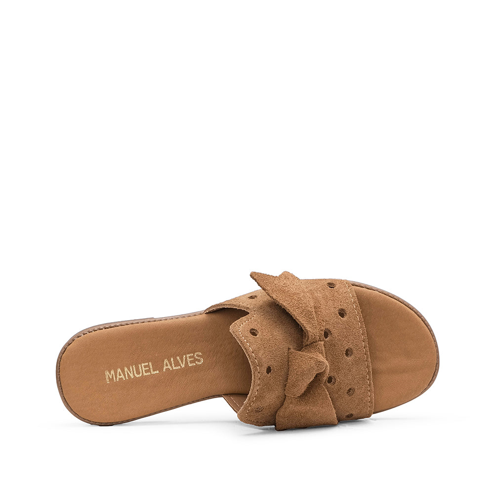 Chinelo Casual Mulher Camurça Camel