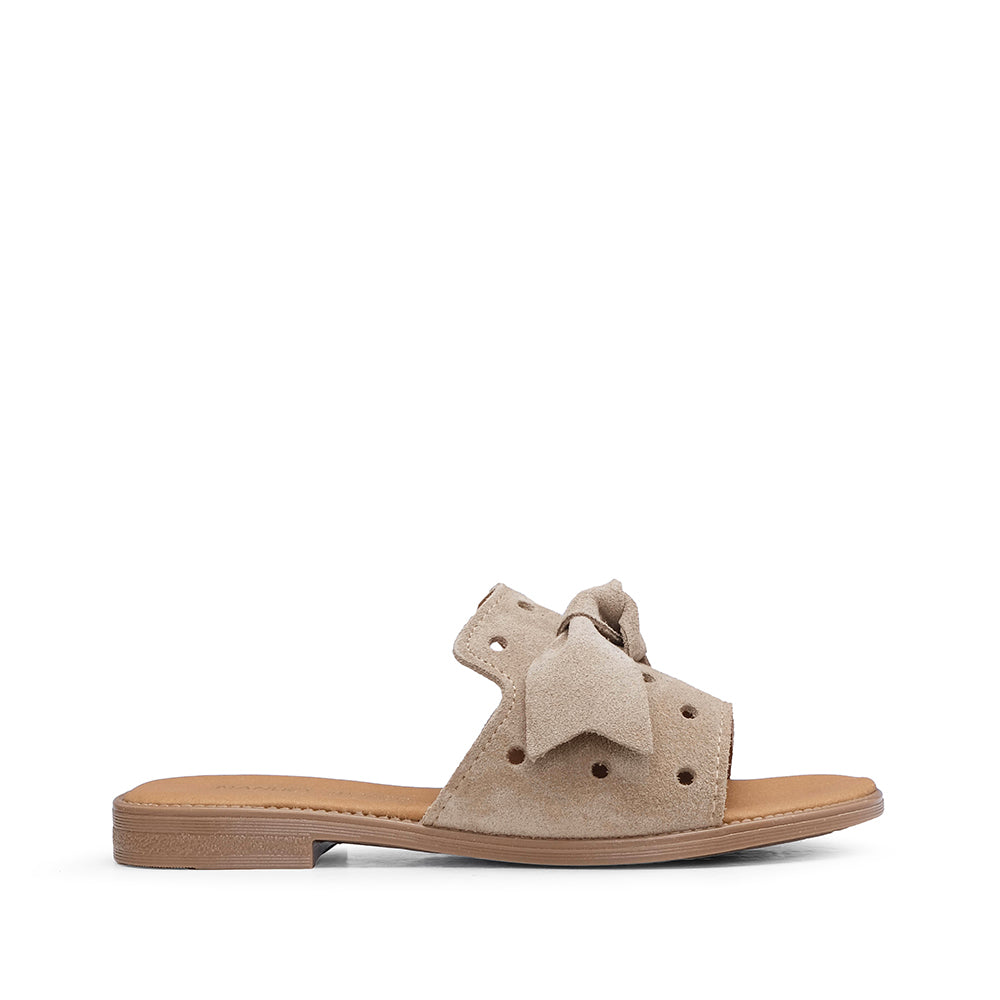 Chinelo Casual Mulher Camurça Taupe