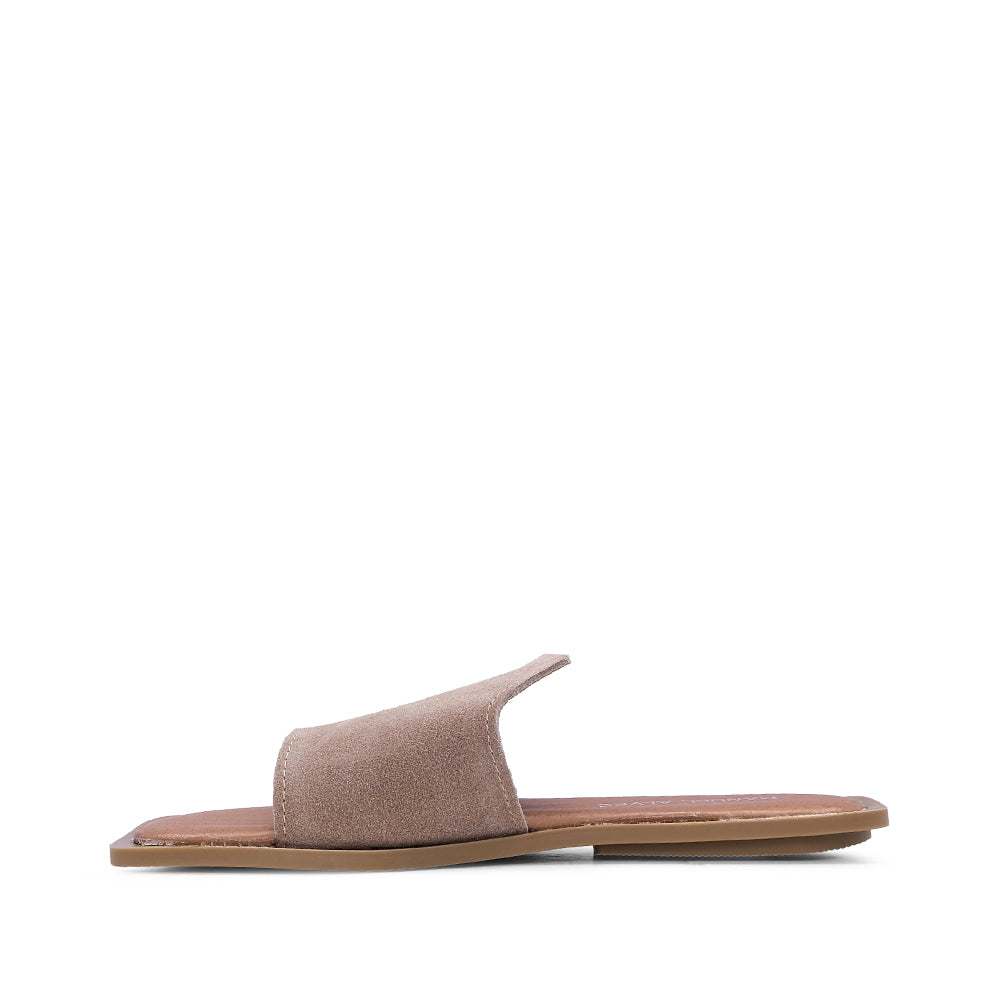 Chinelo Casual Mulher Camurça Taupe