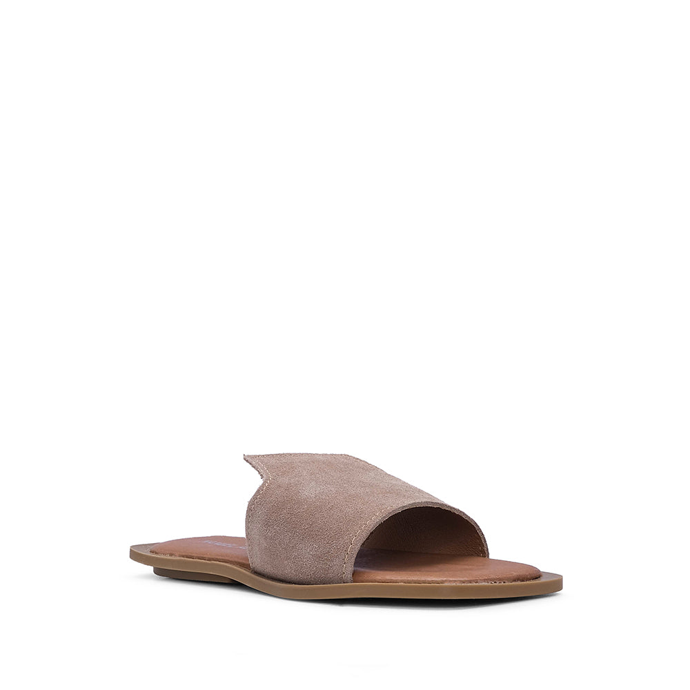 Chinelo Casual Mulher Camurça Taupe