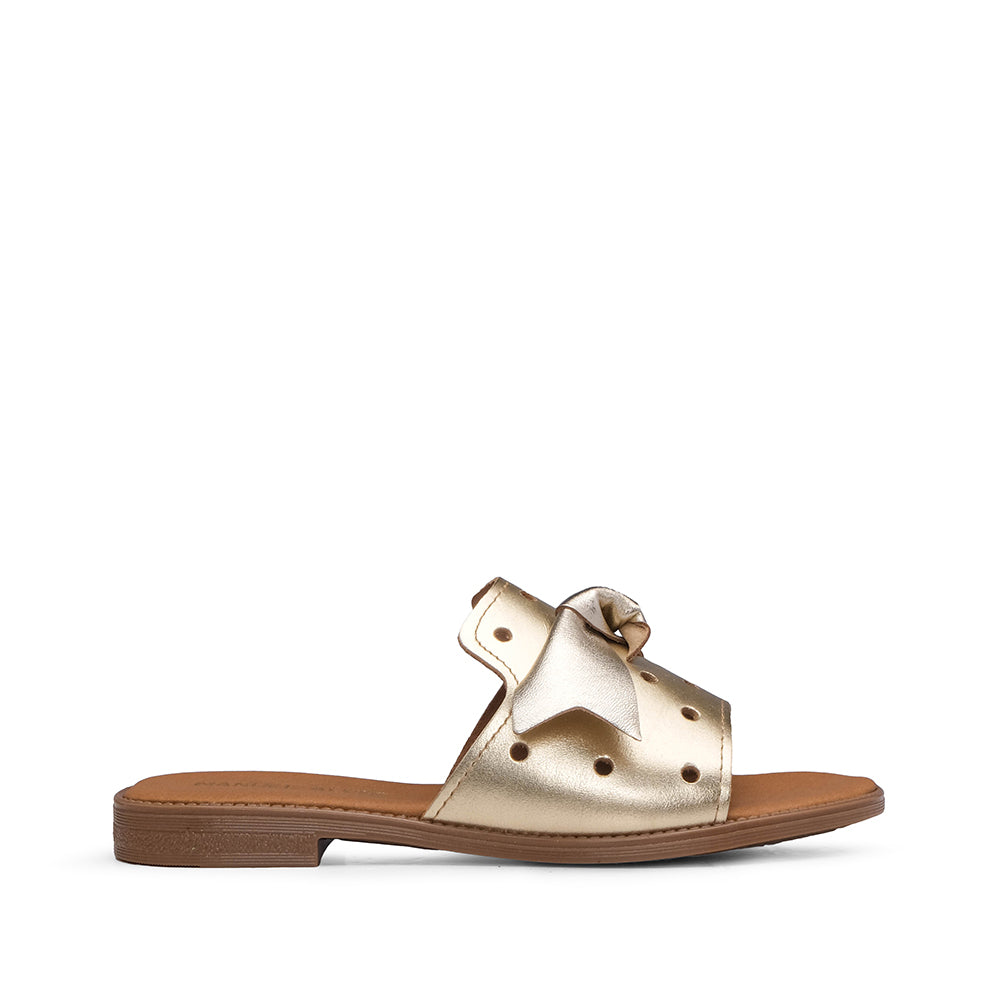Chinelo Casual Mulher Metalizado Dourado