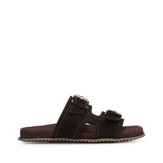 Chinelo Casual Mulher Camurça Castanho