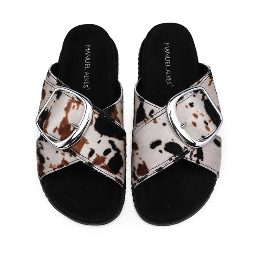 Chinelo Casual Mulher Pele Sintética Preto