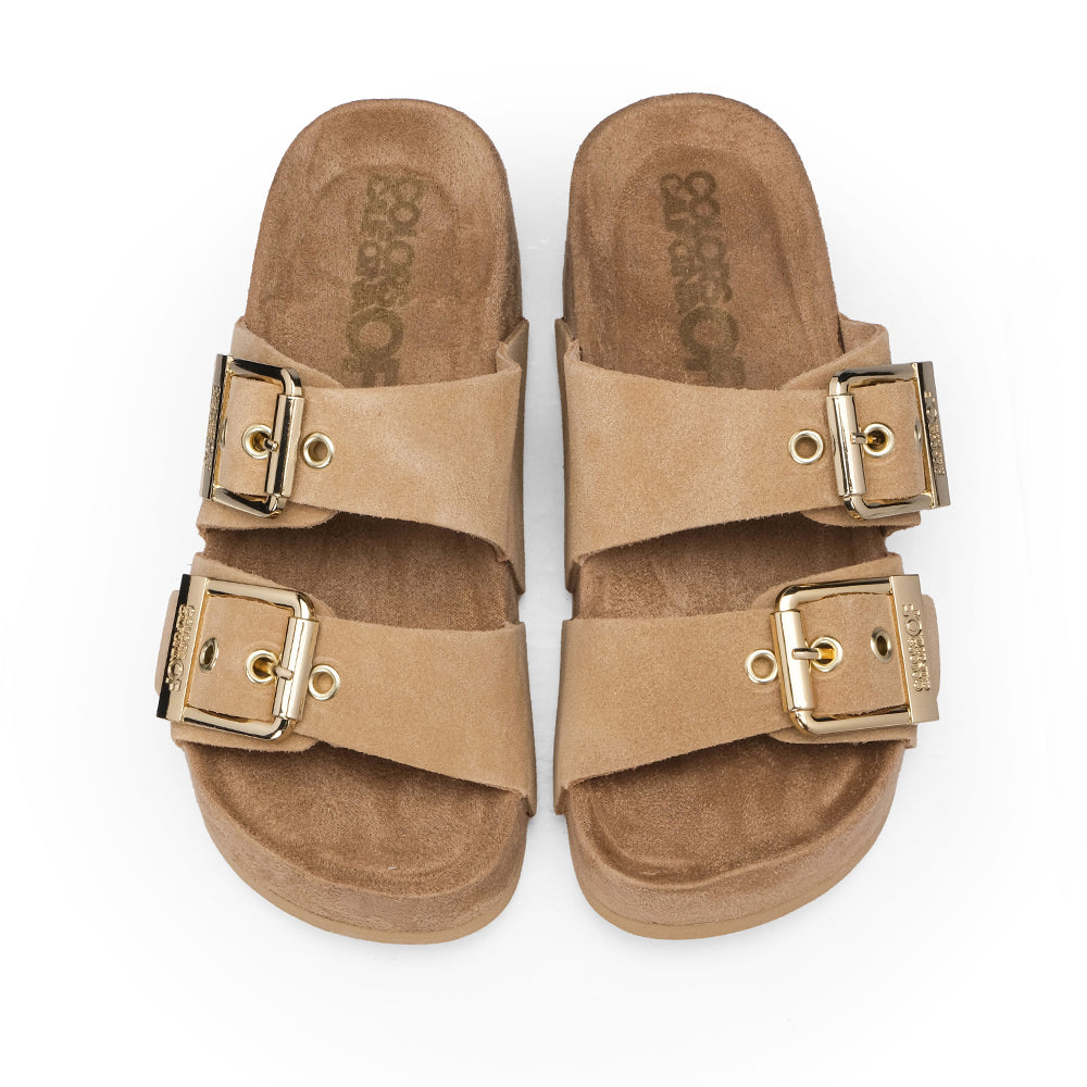 Chinelo Casual Mulher Pele Bege