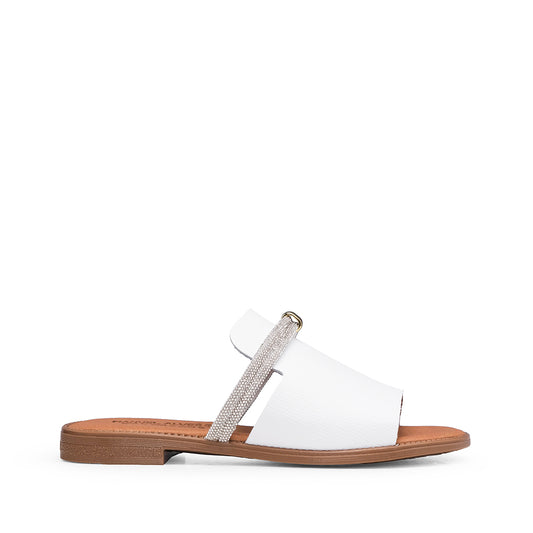 Chinelo Com Glitter Casual Mulher Pele Branco