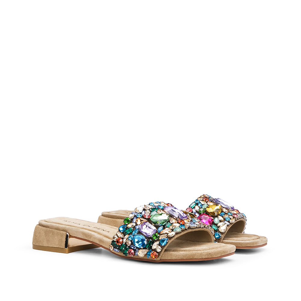 Chinelo Casual Mulher Camurça Bege