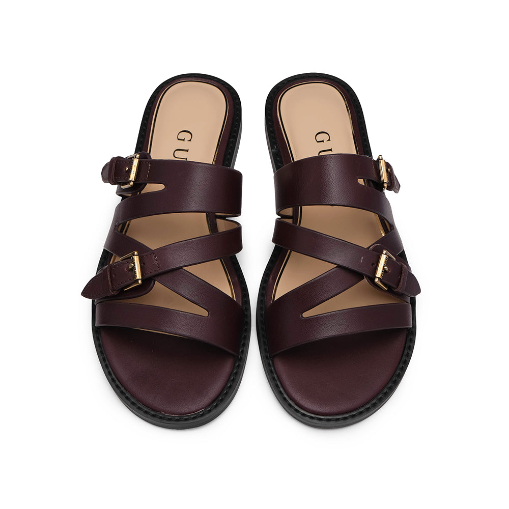 Chinelo Salto Raso Mulher Bordeaux