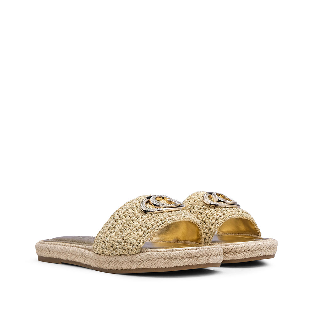 Chinelo Casual Mulher Dourado