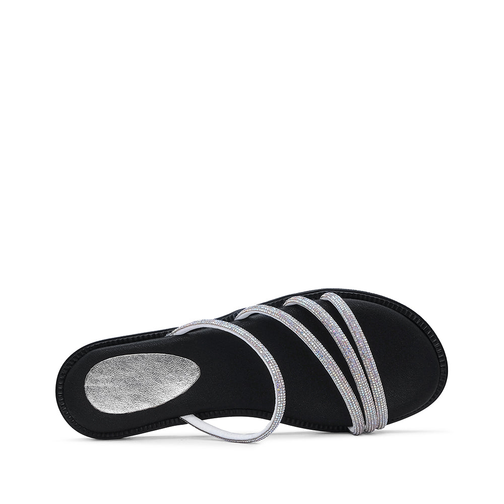 Chinelo Casual Mulher Prata