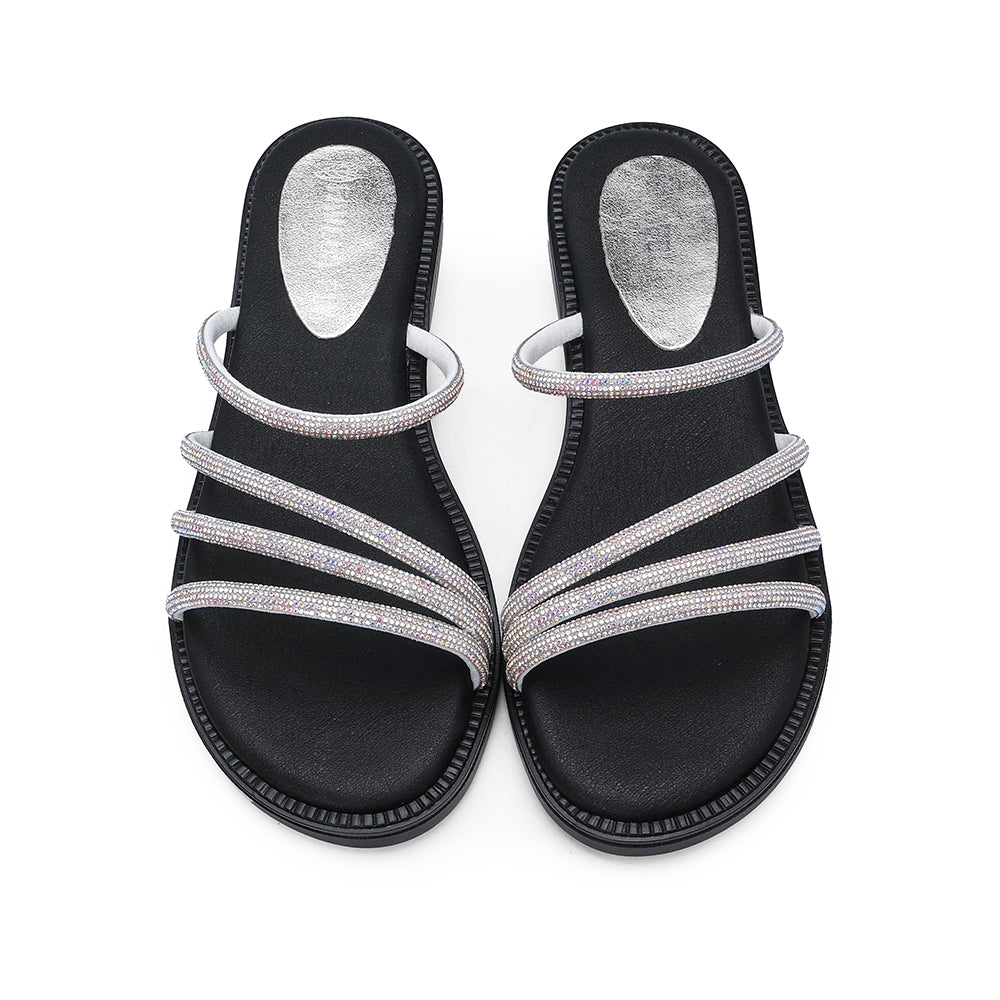 Chinelo Casual Mulher Prata